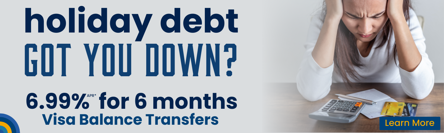 Holiday debt got you down? Transfer balances at only 6.99% APR for 6 months